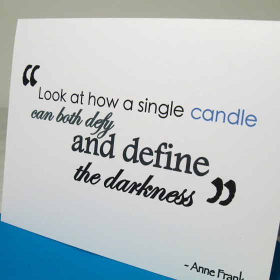 Anne Frank Hanukah Quote